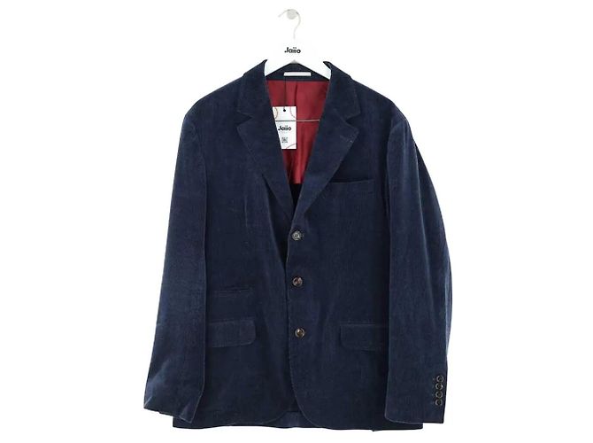 Brunello Cucinelli Navy Blue Cotton Jacket