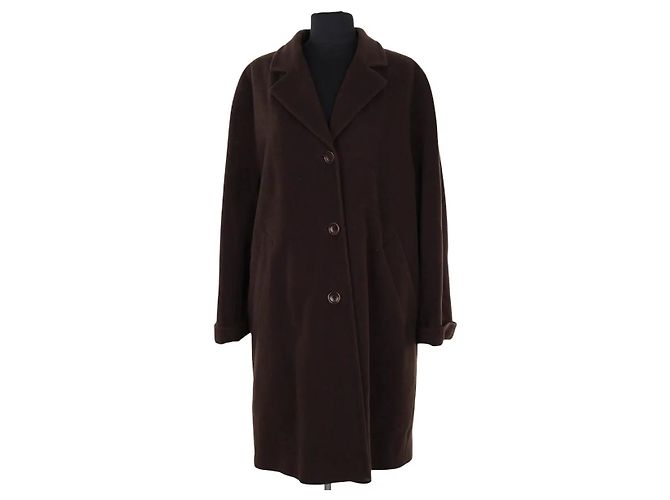 Gerard Darel Brown Wool Peacoat