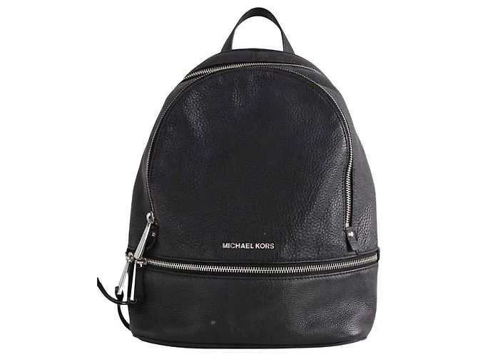 Michael Kors Black Leather Backpack