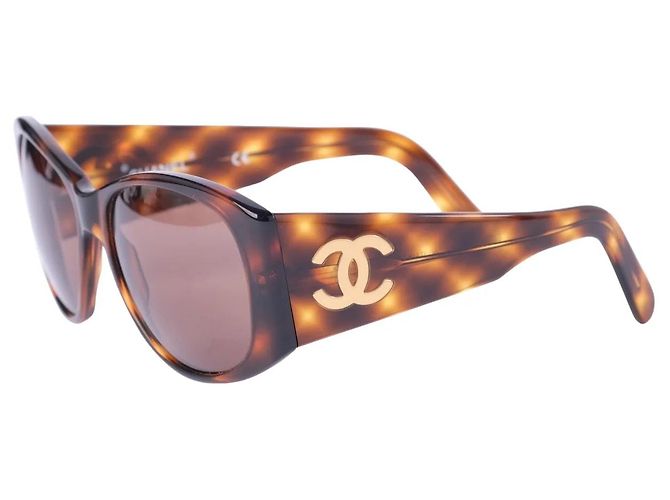 Chanel Oversized Tortoiseshell CC Sonnenbrille