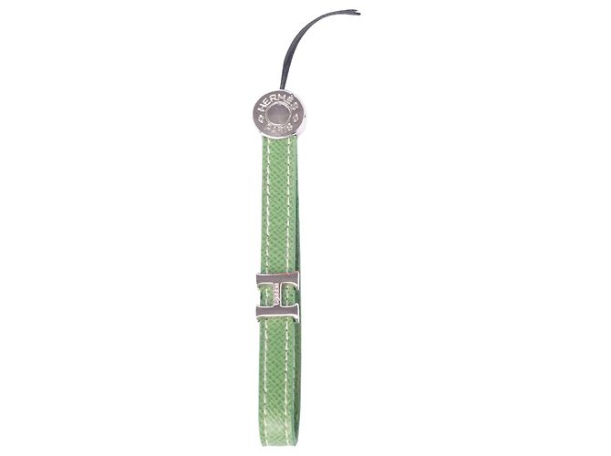 Hermès Green Sellier Leather Cellphone Strap