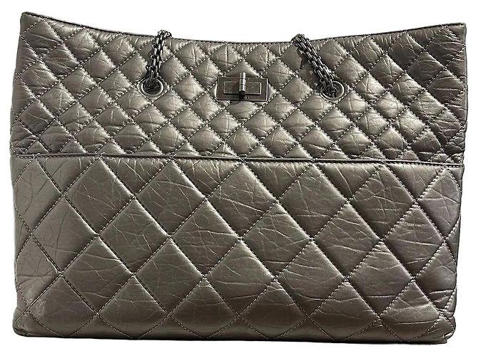 Sac cabas Chanel argent 2.55
