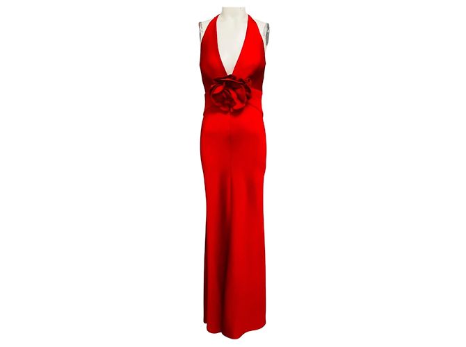 Autre Marque Silvia Tcherassi Rouge Red Daniela Maxi Kleid
