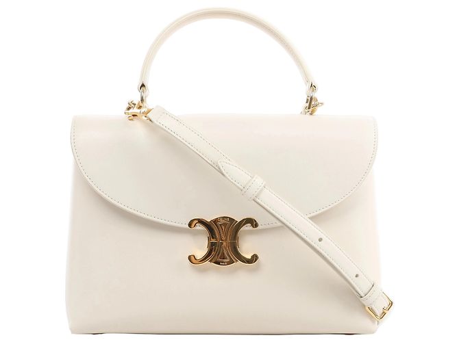 Céline  mala 2Way Celine Nino Medium em couro Bege