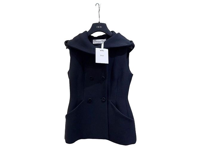 Gilet Dior in seta e lana nero