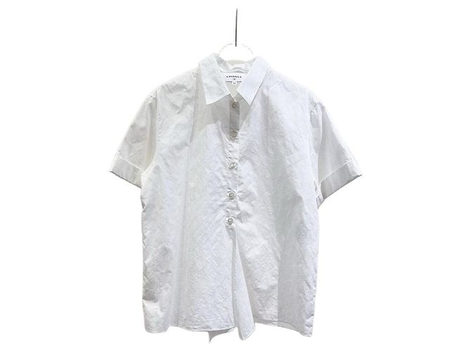 Top Chanel Branco de Algodão com Estampa de Estrelas