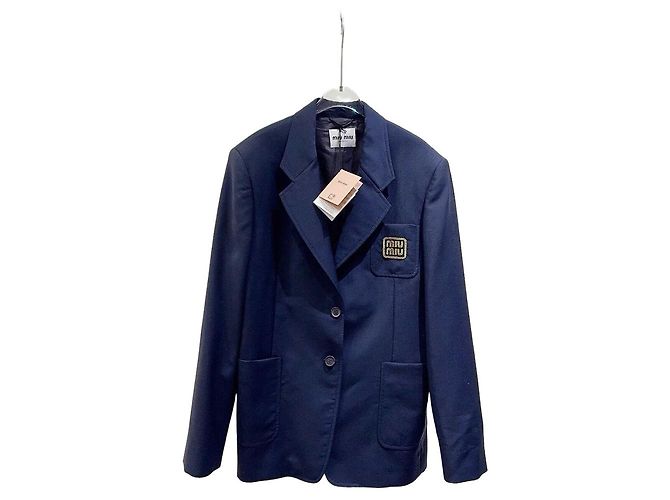 Miu Miu Navy Wool Jacket