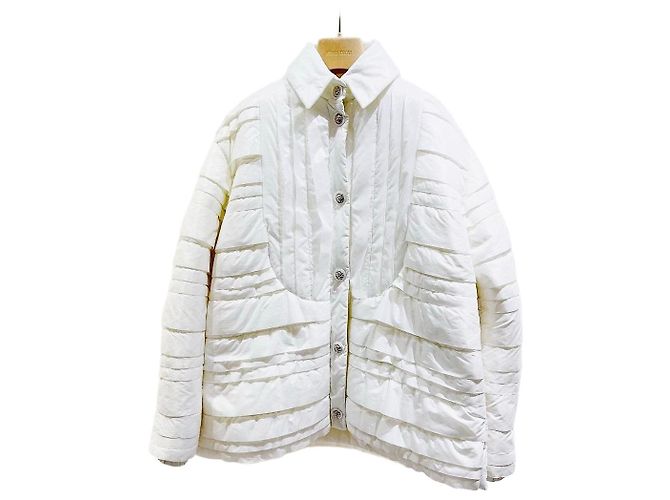 Chanel White Quilted Polyamide Jacket