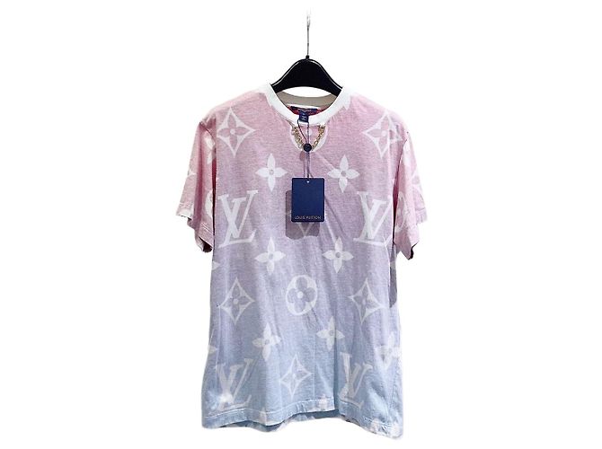 Top Louis Vuitton Monogramma in Cotone Rosa