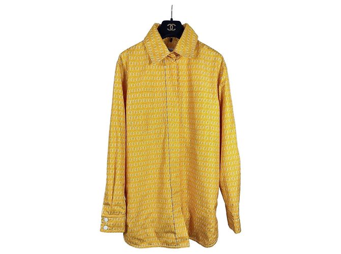 Fendi Windjacke Gelb mit Allover-Logo Polyamid