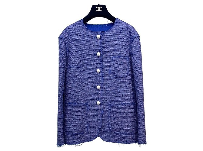 Chaqueta Chanel de tweed morado