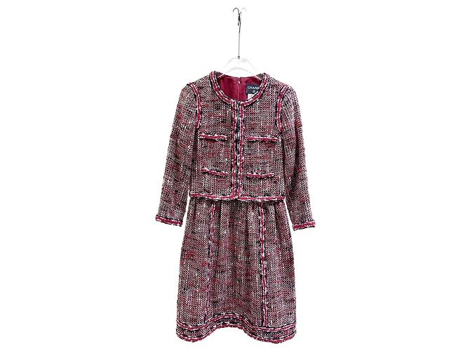 Chanel Kleid aus rotem Tweed