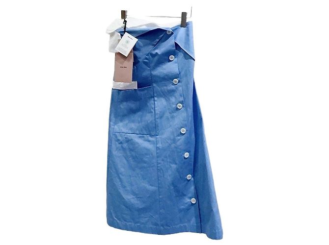 Vestido Miu Miu de algodón azul