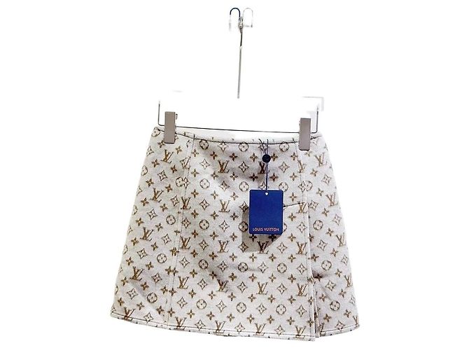 Louis Vuitton Monogramm Wollrock Hohe Taille
