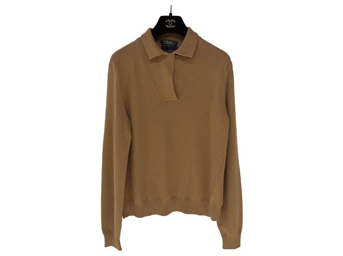 Loro Piana Polohemd aus Wolle Camel