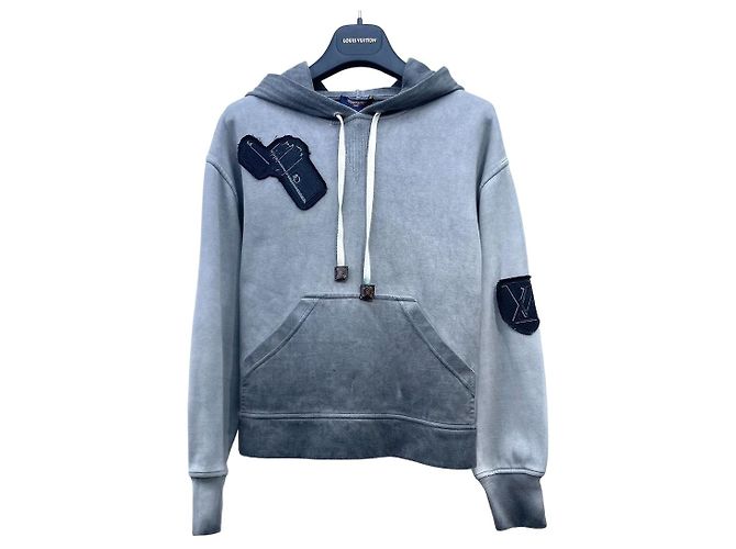 Sudadera con capucha Louis Vuitton Gris de Algodón Degradada