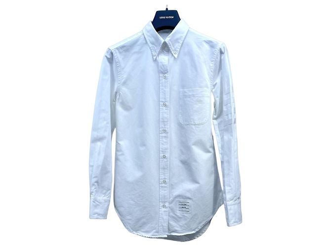 Camicia Bianca Thom Browne in Cotone Slim Fit