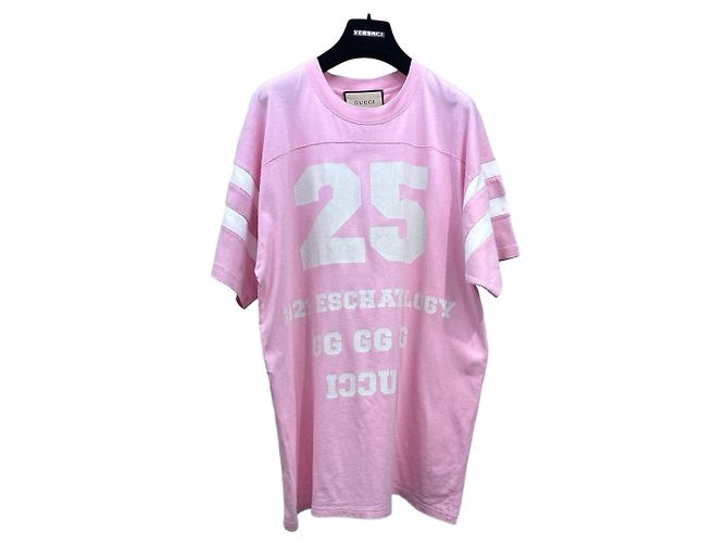Top Gucci Rosa in Cotone a Maniche Corte
