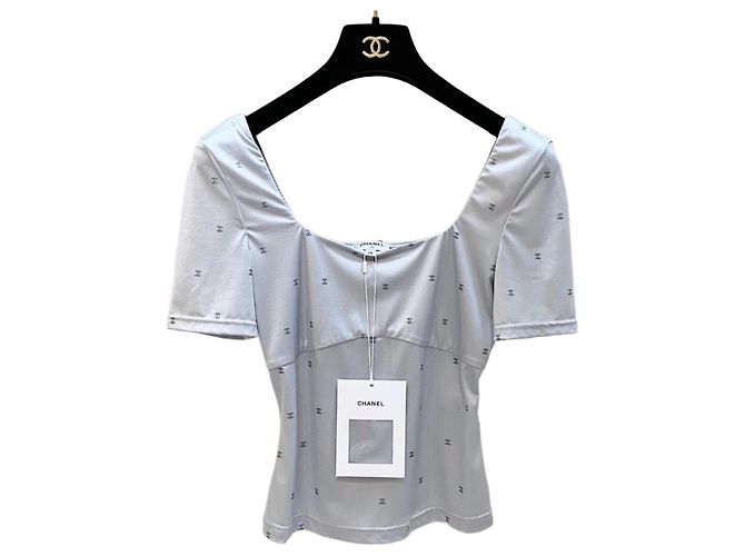 Top Chanel Coco Beach Maniche Corte Poliammide