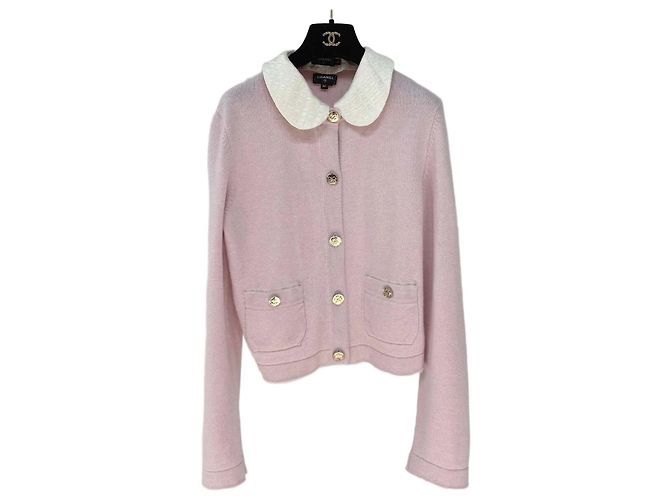 Chanel Strickjacke aus Rosa Kaschmir