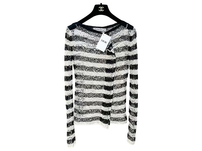 Dior Gestreiftes Baumwoll Strickset Zweiteiler