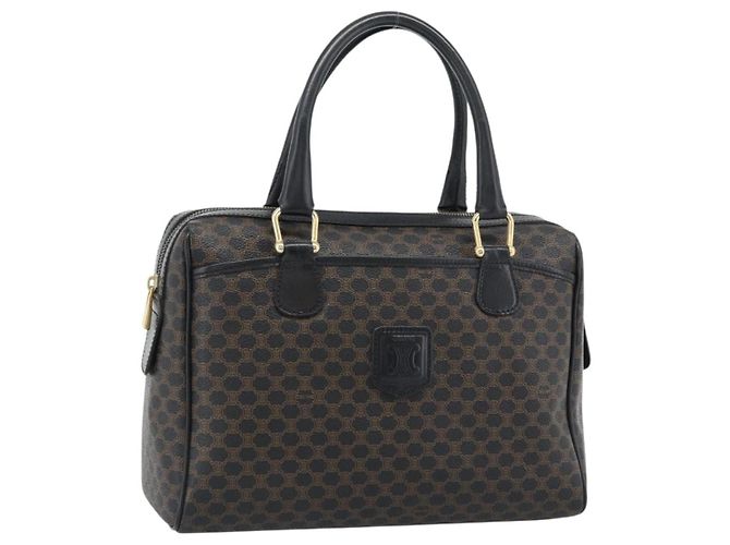 Céline Celine Vintage Boston Macadam Coated Canvas Medium