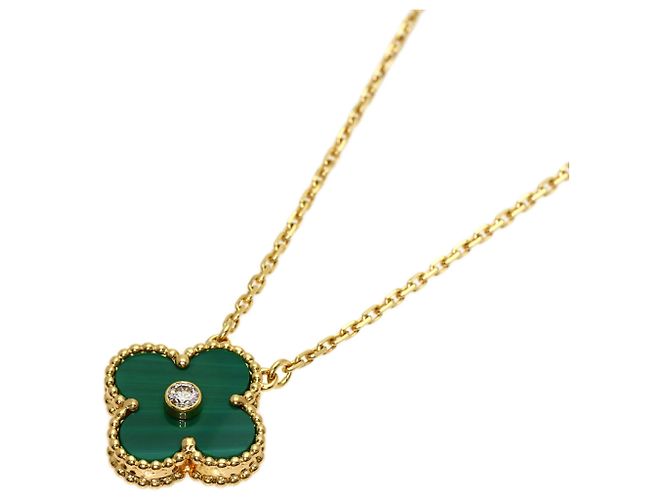 Collana Van Cleef & Arpels Alhambra Malachite e Diamanti