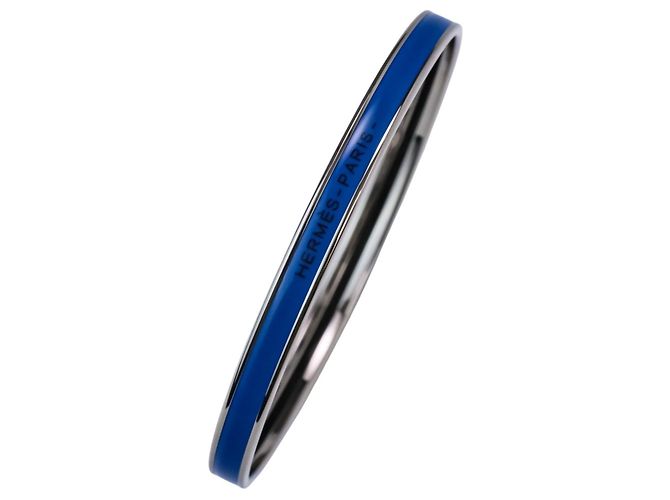 Hermès Pulseira Charm de Esmalte Azul Hermes