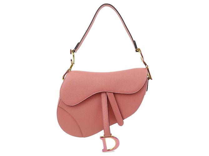 Christian Dior Saddle Mini em couro bordado e estampado