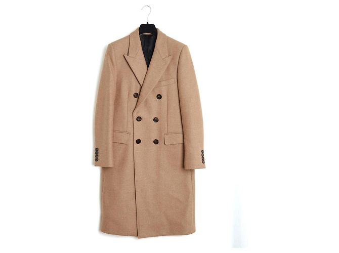 Céline Long Camel Wool and Cashmere Coat