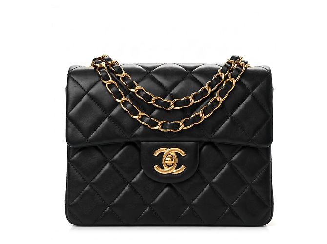 Borsa Chanel Mini Square Timeless Classic Flap Nera