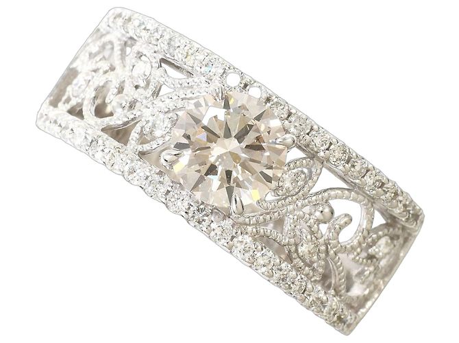 Autre Marque 18K Weißgold Diamant-Bandring