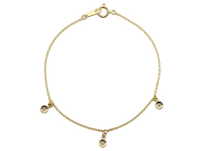 Autre Marque Bracciale con charm in oro giallo 18K e diamanti