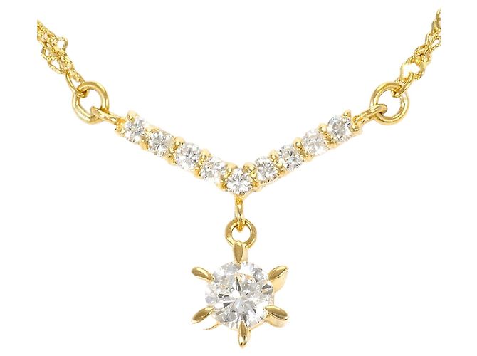 Autre Marque Collana in oro giallo 18K e diamanti