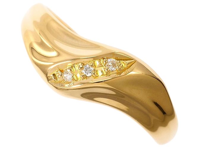 Autre Marque 18K Gelbgold Ringband mit Diamant