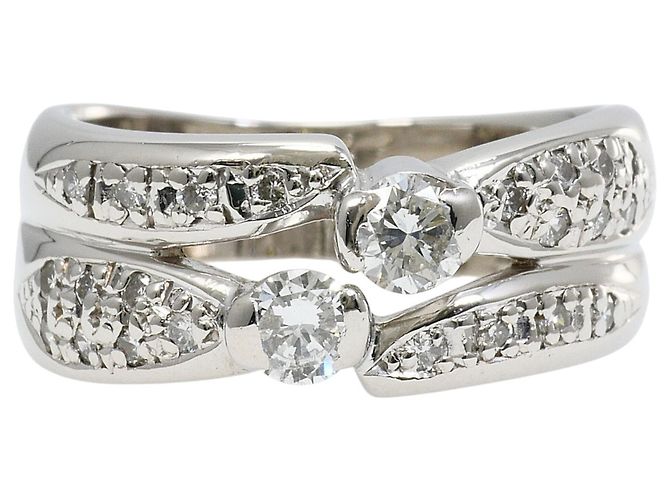 Autre Marque Platin-Ring mit Diamant