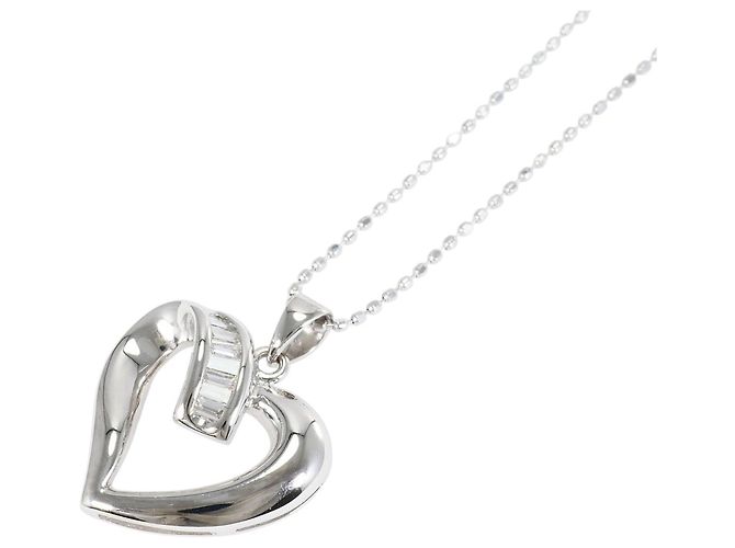 Autre Marque Colar de ouro branco 18K e diamantes