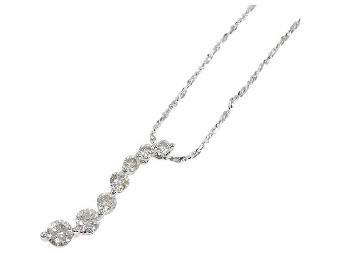 Autre Marque Collar de oro blanco de 18K con diamantes