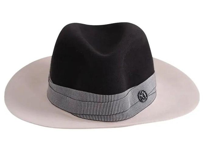 Maison Michel Panama hat beige wool