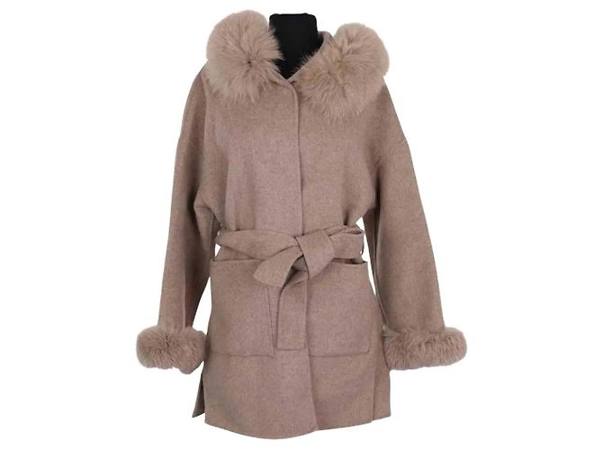 Max Mara Wollmantel beige