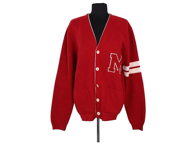 Autre Marque Merci Cardigan aus Wolle in Rot