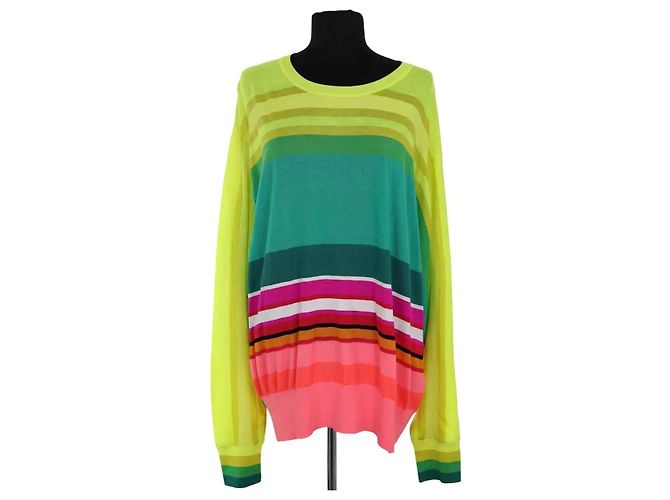 Autre Marque Christopher John Rogers Mehrfarbiger Wollpullover XXL