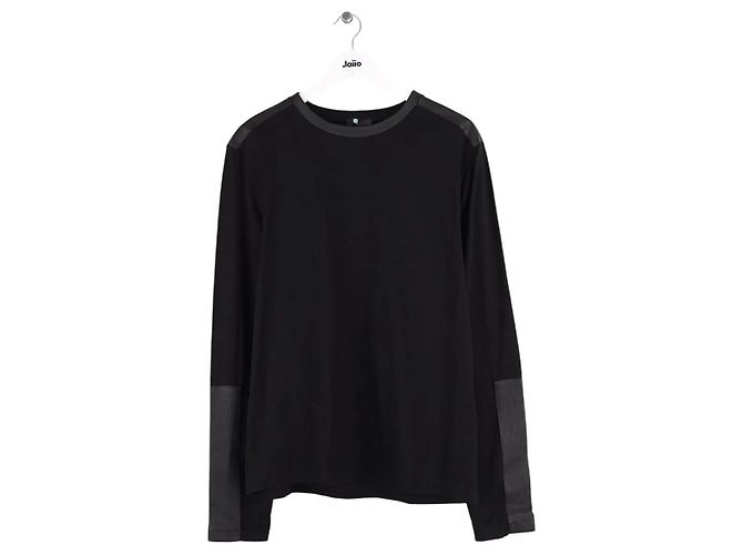 T-shirt Prada in pelle nera