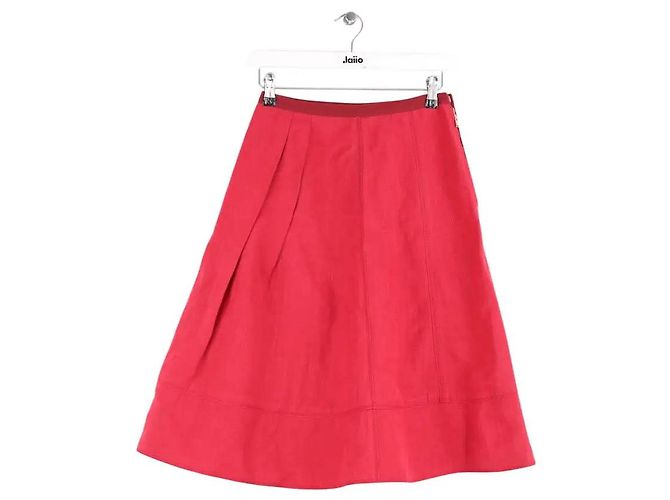 Falda Louis Vuitton de lino roja