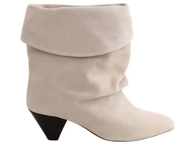Botas Isabel Marant em pele bege
