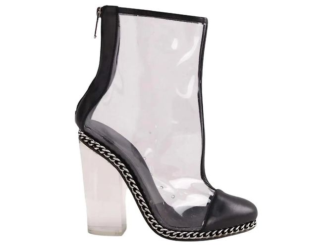 Balmain Black Cloth Ankle Boots