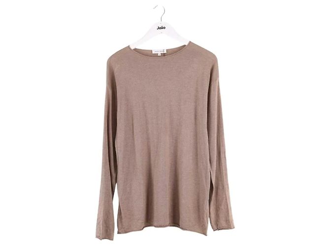 Autre Marque Top de seda Lingua Franca beige