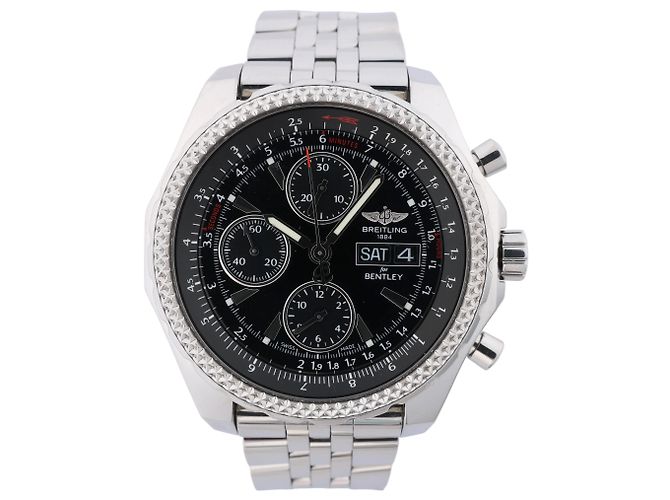 Relógio de pulso Breitling Bentley GT Automatic com mostrador preto