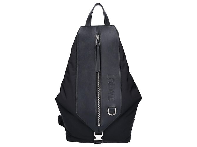 Loewe Nylon x Leather Convertible Backpack
