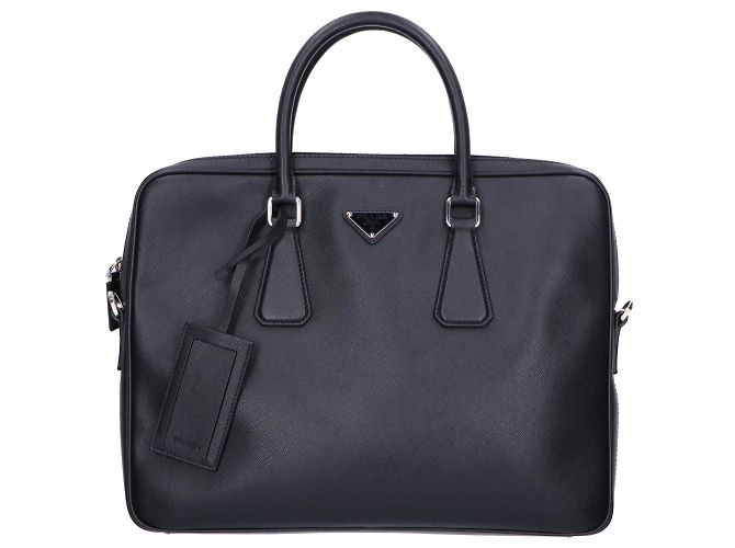 porte-documents Prada en cuir Saffiano